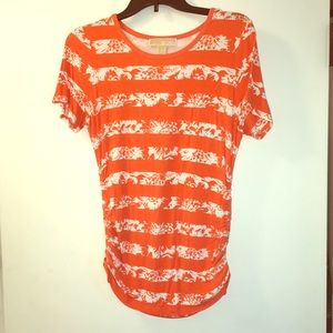 Michael Kors orange floral shirt